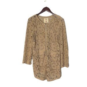 BH by Indian Crotchet Micro Dress Women’s S/M Zipper Front Bohemian Indie Sleaze